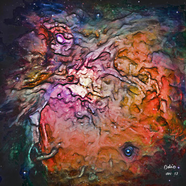 Peinture intitulée "galaxie de l'atrabi…" par Maurice Odic, Œuvre d'art originale