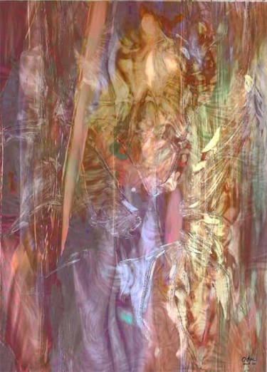 Peinture intitulée "la futilité drapée…" par Maurice Odic, Œuvre d'art originale, Huile