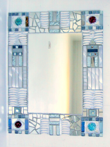 Design titled "miroir mosaïque "In…" by Odile Maffone, Original Artwork, Bathroom