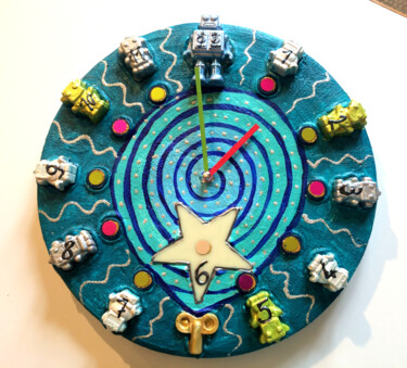 设计 标题为“horloge "robots dan…” 由Odile Maffone, 原创艺术品, 饰品