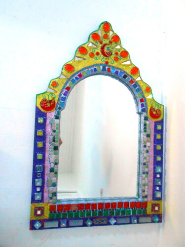 Design mit dem Titel "miroir art mosaïque…" von Odile Maffone, Original-Kunstwerk, Zubehör