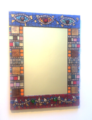 Design mit dem Titel "miroir mosaïque cou…" von Odile Maffone, Original-Kunstwerk, Mosaik