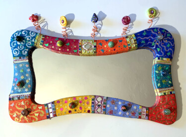 Diseño titulada "miroir mosaïque joy…" por Odile Maffone, Obra de arte original, Accesorios