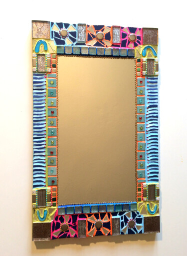 Design mit dem Titel "miroir mosaïque cou…" von Odile Maffone, Original-Kunstwerk, Mosaik