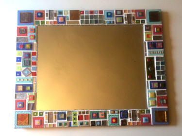 Design titled "miroir mosaïque "Pa…" by Odile Maffone, Original Artwork, Mosaic