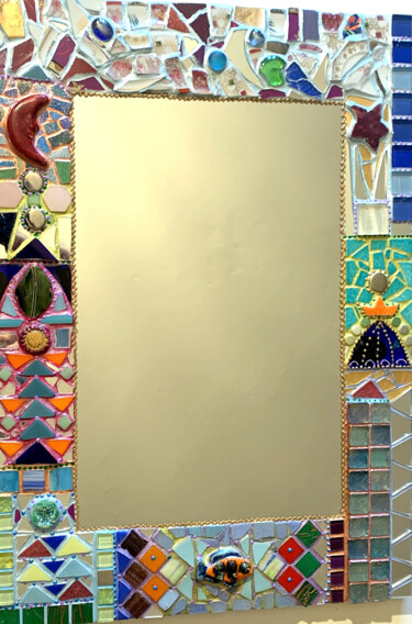 Design mit dem Titel "miroir mural mosaïq…" von Odile Maffone, Original-Kunstwerk, Mosaik