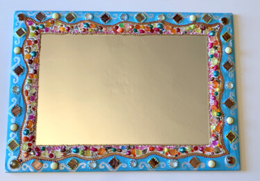 Design titled "miroir mural mosaïq…" by Odile Maffone, Original Artwork, Accessories Mounted on Wood Panel