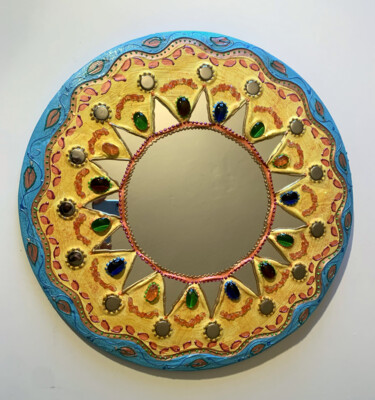 设计 标题为“miroir mural mosaïq…” 由Odile Maffone, 原创艺术品, 镶嵌