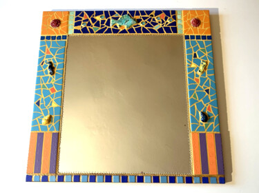 设计 标题为“miroir mosaïque mur…” 由Odile Maffone, 原创艺术品, 镶嵌 安装在木板上
