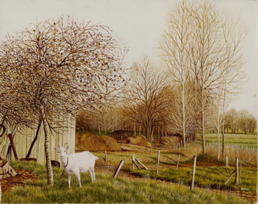 Peinture intitulée "A14 peinture huile" par Odile Pradat, Œuvre d'art originale, Huile Monté sur Châssis en bois