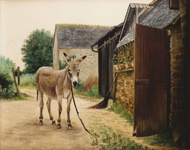 Peinture intitulée "A27 peinture huile" par Odile Pradat, Œuvre d'art originale, Huile Monté sur Châssis en bois