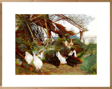 Peinture intitulée "peinture numérique…" par Odile Pradat, Œuvre d'art originale, Travail numérique 2D Monté sur artwork_cat.