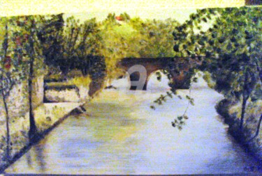 Painting titled "la Bidouze" by Odile Tachoires, Original Artwork, Oil
