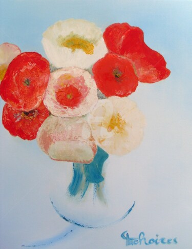 Peinture intitulée "petit bouquet  (ori…" par Odile Tachoires, Œuvre d'art originale, Huile
