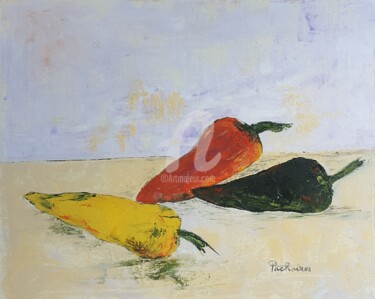 Painting titled "espelette  (origina…" by Odile Tachoires, Original Artwork, Oil
