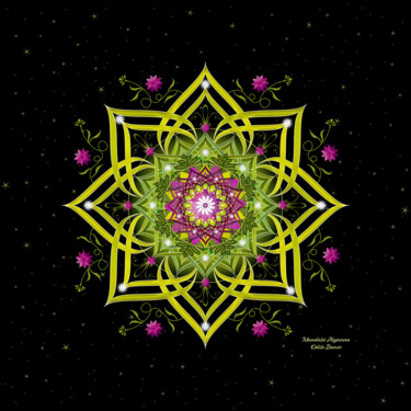 Digital Arts titled "Mandala Aiyanna" by Odile Banse, Original Artwork