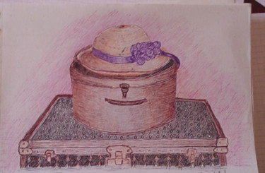 Dessin intitulée "le-chapeau-.jpg" par Odile-L, Œuvre d'art originale, Autre