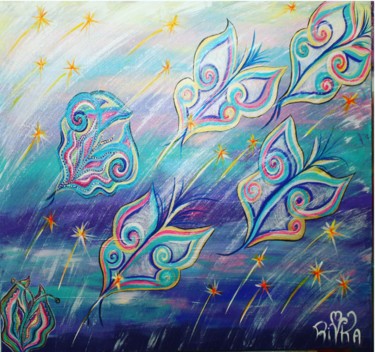 Painting titled "Fly to your dream's" by Rivka, Original Artwork, Acrylic