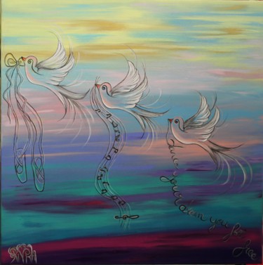 Peinture intitulée "Dance your dreams" par Rivka, Œuvre d'art originale, Acrylique