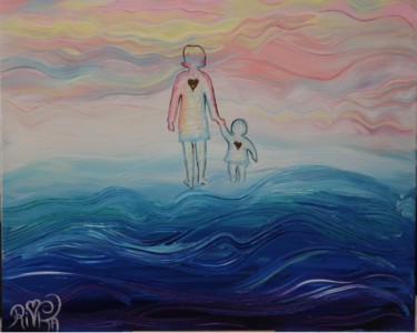 Картина под названием "Enfant intérieur ,…" - Rivka, Подлинное произведение искусства, Акрил