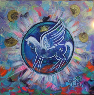 Painting titled "The Spirit of life" by Rivka, Original Artwork, Acrylic