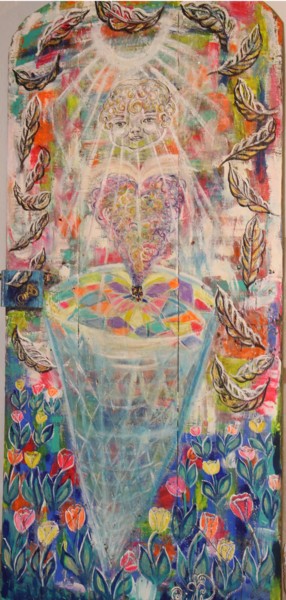 Peinture intitulée "Sésame ouvre toi" par Rivka, Œuvre d'art originale, Acrylique