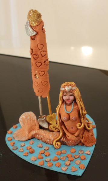 Sculpture titled "Terre Mère Gracy" by Rivka, Original Artwork, Clay