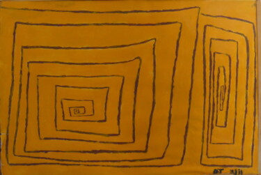 Schilderij getiteld "Labyrinthe" door Odilon Talbot, Origineel Kunstwerk, Acryl