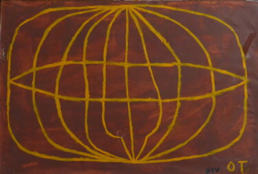 Painting titled "Globe" by Odilon Talbot, Original Artwork, Acrylic
