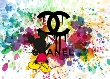 Digitale Kunst mit dem Titel "MICKEY CHANEL" von Odin Doisy, Original-Kunstwerk, Digitale Malerei