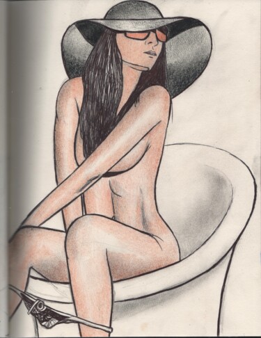 Drawing titled "lust doll" by Odinel Pierre  Junior, Original Artwork, Ink