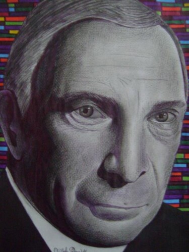 Drawing titled "michael R. bloomberg" by Odinel Pierre  Junior, Original Artwork, Other