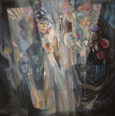 Картина под названием "Яблочный спас" - Олег Одинец, Подлинное произведение искусства