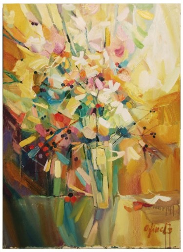 Картина под названием "Осенний букет" - Олег Одинец, Подлинное произведение искусства, Масло