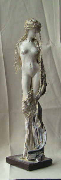 Skulptur mit dem Titel "Femme" von Odossika, Original-Kunstwerk, Gemischte Medien
