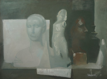 Peinture intitulée "Still Life in the S…" par Oksana Slezina, Œuvre d'art originale, Huile