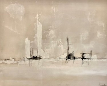 Peinture intitulée "Brouillard" par L'Oeildecha, Œuvre d'art originale, Acrylique Monté sur Châssis en bois