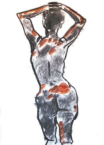 Drawing titled "Dancing woman from…" by Mikala Lykke, Original Artwork, Other