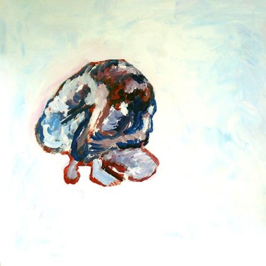 Painting titled "Chrouching model" by Mikala Lykke, Original Artwork, Oil
