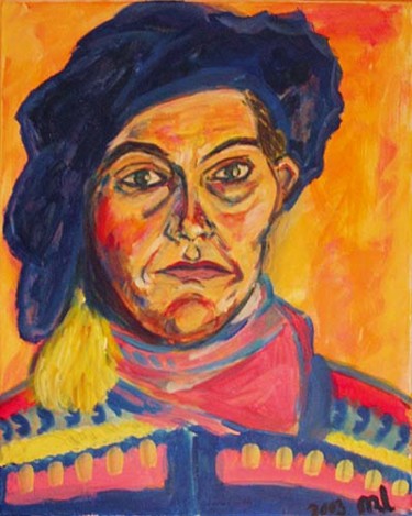 Painting titled "Selfportrait" by Mikala Lykke, Original Artwork, Oil