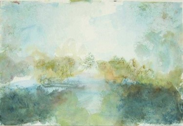 Painting titled "Landscape ala Turner" by Mikala Lykke, Original Artwork