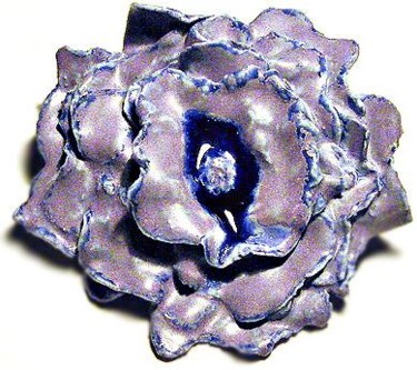 Artcraft titled "Lilac and blue rose…" by Mikala Lykke, Original Artwork