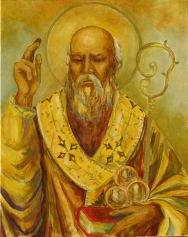 Painting titled "San Nicola" by Ofelia Nunzi, Original Artwork