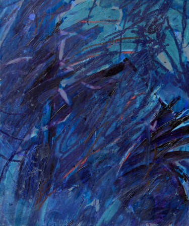 Peinture intitulée "nuit casa bleu" par Bernard Filippi, Œuvre d'art originale, Acrylique