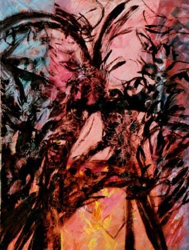 Painting titled "Ombres d'ambre" by Bernard Filippi, Original Artwork, Acrylic