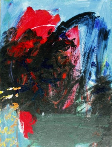 Peinture intitulée "Montagne déchirée" par Bernard Filippi, Œuvre d'art originale, Huile