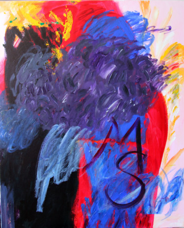 Картина под названием "MS" - Bernard Filippi, Подлинное произведение искусства, Акрил Установлен на Деревянная рама для носи…