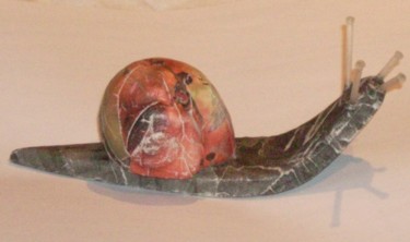 Sculpture intitulée "escargot" par Ogiers, Œuvre d'art originale, Papier