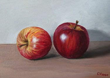 Pintura intitulada "Apfel 🍏" por Olga Hanns (O. Hanns), Obras de arte originais, Óleo