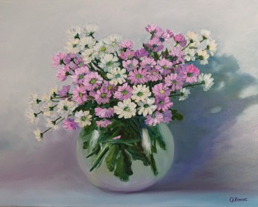 Peinture intitulée "Sommer Blumen" par Olga Hanns (O. Hanns), Œuvre d'art originale, Huile